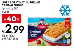 Bennet Linea i gratinati surgelati CAPITAN FINDUS offerta
