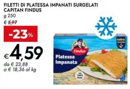 Bennet Filetti di platessa impanati surgelati CAPITAN FINDUS offerta