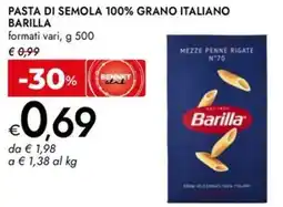 Bennet Pasta di semola 100% grano italiano BARILLA offerta