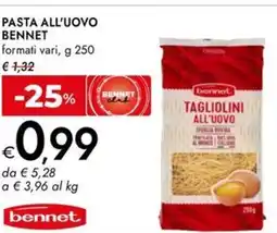 Bennet Pasta all'uovo BENNET offerta
