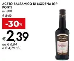 Bennet Aceto balsamico di modena IGP PONTI offerta