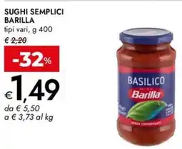 Bennet Sughi semplici BARILLA offerta