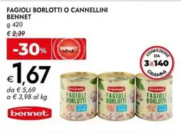 Bennet Fagioli borlotti o cannellini BENNET offerta