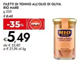 Bennet Filetti di tonno all'olio di oliva RIO MARE offerta