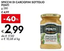 Bennet Spicchi di carciofini sottolio PONTI offerta