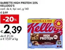 Bennet Barrette high protein 25% KELLOGG'S offerta