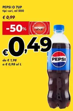 Bennet PEPSI O 7UP tipi vari offerta