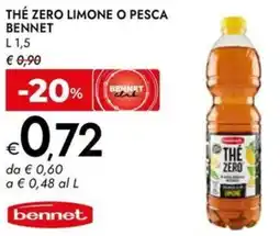 Bennet Thé zero limone o pesca BENNET offerta