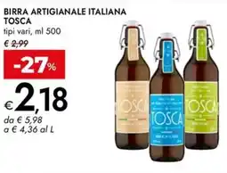 Bennet Birra artigianale italiana TOSCA offerta