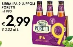 Bennet Birra ipa 9 luppoli PORETTI offerta