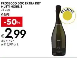 Bennet Prosecco doc extra dry MUSTI NOBILIS offerta