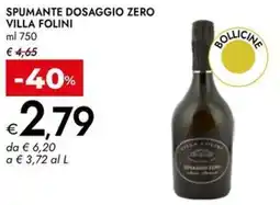 Bennet Spumante dosaggio zero VILLA FOLINI offerta