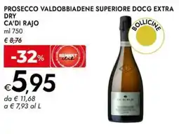 Bennet Prosecco valdobbiadene superiore docg extra dry CA'DI RAJO offerta