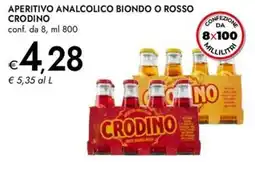 Bennet Aperitivo analcolico biondo o rosso CRODINO offerta