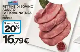 Ipercoop Fettine di bovino adulto fattorie natura offerta