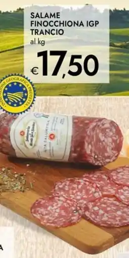 Bennet Salame finocchiona IGP trancio offerta