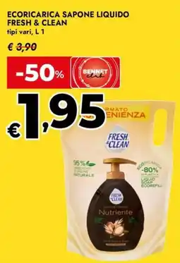 Bennet Ecoricarica sapone liquido FRESH & CLEAN offerta