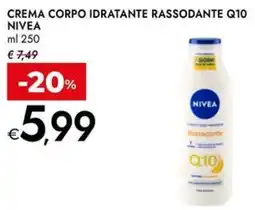 Bennet Crema corpo idratante rassodante Q10 NIVEA offerta