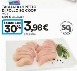 Ipercoop Tagliata di petto di pollo sq coop offerta
