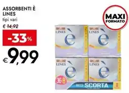 Bennet Assorbenti è LINES tipi vari offerta