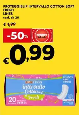 Bennet Proteggislip intervallo cotton soft fresh LINES offerta