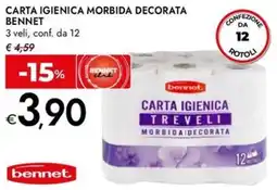 Bennet Carta igienica morbida decorata BENNET offerta