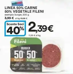 Ipercoop Linea 50% carne 50% vegetale FILENI offerta