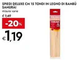 Bennet Spiedi deluxe cm 15 tondi in legno di bambù SAMURAI offerta