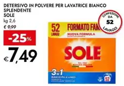 Bennet Detersivo in polvere per lavatrice bianco splendente SOLE offerta