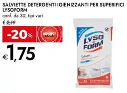 Bennet Salviette detergenti igienizzanti per superifici LYSOFORM offerta