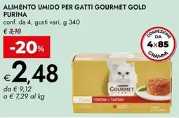Bennet Alimento umido per gatti gourmet gold PURINA offerta