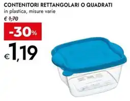Bennet Contenitori rettangolari o quadrati offerta