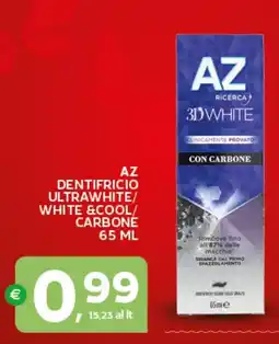 Extra Supermercati AZ Dentifricio ultrawhite/ white &cool/ carbone offerta