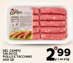Extra Supermercati Del campo salsicce pollo e tacchino offerta