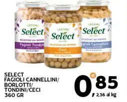 Extra Supermercati Select fagioli cannellini/ borlotti/ tondini/ceci offerta