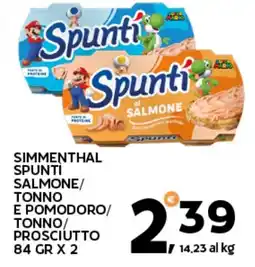 Extra Supermercati Simmenthal spunti salmone/ tonno e pomodoro/ tonno/ prosciutto offerta