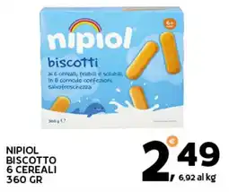 Extra Supermercati Nipiol biscotto 6 cereali offerta