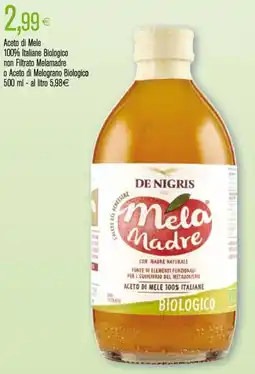 Coop Aceto di Mele 100% Italiane Biologico non Filtrato offerta