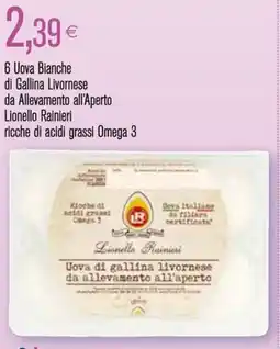 Coop 6 Uova Bianche di Gallina Livornese da offerta