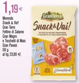 Coop Merenda Snack & Vai! Gran Terre Merenda Snack & Vai! Gran Terre Fettine di Salame Gran Magro offerta
