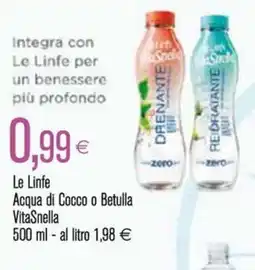 Coop Le Linfe Acqua di Cocco o Betulla VitaSnella offerta