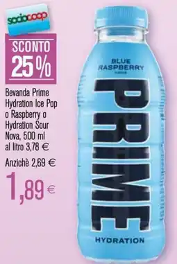 Coop Bevanda Prime Hydration Ice Pop o Raspberry o Hydration Sour Nova offerta