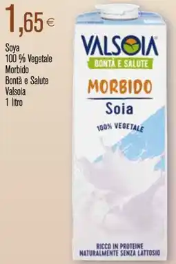 Coop Soya 100 % Vegetale Morbido Bontà e Salute Valsoia offerta