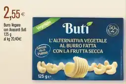 Coop Burro Vegano con Anacardi Buti offerta