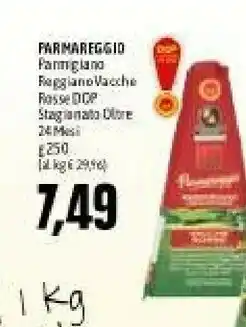 Emi Supermercati Parmigiano reggiano vacche rosse dop stagionato oltre 24 mesi g 250 offerta
