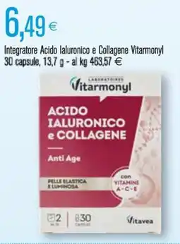 Coop Integratore Acido laluronico e Collagene Vitarmonyl offerta