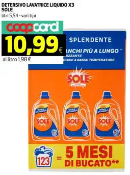 Ipercoop Detersivo lavatrice liquido x3 SOLE offerta