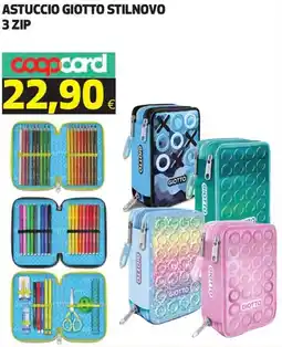 Ipercoop Astuccio giotto stilnovo 3 zip offerta