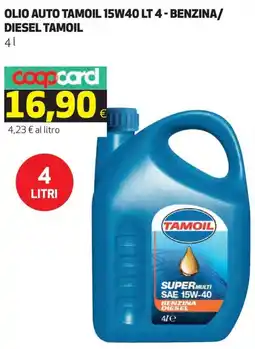 Ipercoop Olio auto tamoil 15W40 -benzina/ diesel TAMOIL offerta