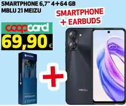 Ipercoop Smartphone 6,7" 4+64 GB MBLU 21 MEIZU offerta